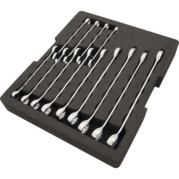 Tools 14 Piece Metric Combination Wrench Set With Foam Tool Organizer